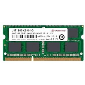 Transcend Werkgeheugen 4GB JM DDR3 1600MHz SO-DIMM 2Rx8 256Mx8 CL11 1.5V