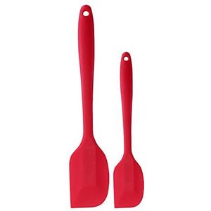 Set spatole in silicone ANGGREK Raschietto in silicone a manico lungo per utensili da cucina per torte al burro Utensili da cucina, antiaderenti(Rosso)