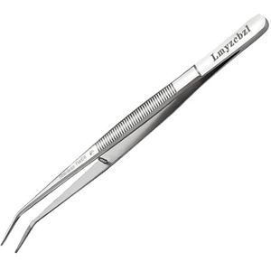 Roestvrij Staal Pincet, Huishoudelijke Pincet, Gebogen Pincet, Naaimachinepincet, Met Gebogen Gekartelde Tip, Multifunctionele Tang