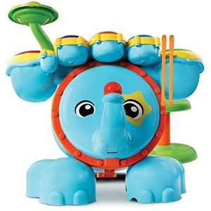 VTech - My Jungle Rock drumstel, muziekinstrument voor baby's, interactieve olifantenbatterij met eetstokjes en kruk voor kinderen, muziekspeelgoed, cadeau voor kinderen vanaf 18 maanden - inhoud in