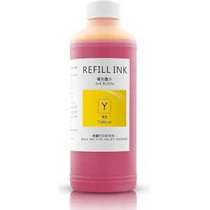 1000ML Dye Ink Refill for De-ignJet 500 510 700 750 800 1000 1050 1055 2000 3000 4000 4020 4500 4520 inkjetprinter(Yellow)