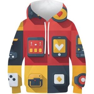 RNDKAUUIE GamePad Jongens Meisjes Truien Game Afstandsbediening Hoodies Kinderen Casual Tops Trui, Stijl, 10-12 jaar