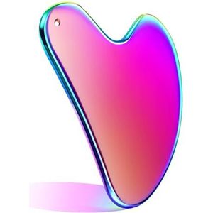 Jingyingtt RVS Gua Sha Gezichtsgereedschap Guasha for Gezicht Metaal Gua Sha Draai Huidmassage Guasha Beauty Tool for Lichaam Ogen Nek Massager met Reisetui Huidverzorgingsgeschenken (5 kleuren)