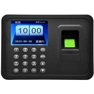 Inklokken Machine 2,4"" Muti-taal Vingerafdruk Aanwezigheid Biometrische Machinesysteem Medewerker Toetsenbord Elektrische Prikklok Recorder USB-gegevens Beheren