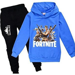 Cartoon Trekkoord Casual Pullover Capuchon, 3D Digitale Print Pullover Hoodies Met Grote Zakken, Trui Capuchontrui Tops Blouse Voor Jongens Meisjes Tiener Kids, blauw, 140 cm