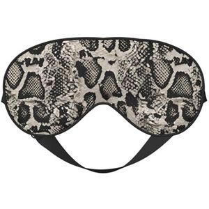 Klassieke Snake Skin Print Lichtgewicht Slaap Masker Ademend Lichtblokkerende Reizen Yoga Outdoor Avonturen