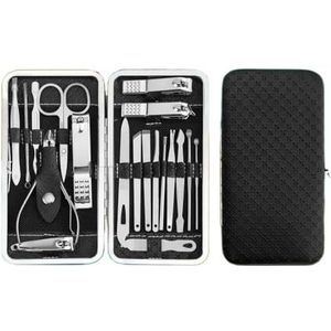 Roestvrijstalen nagelschaarset, volledige set nagelknippers, huishoudelijke nagelriemtang, manicuregereedschap, nagelknipper (lichtgeel, 7 stuks)