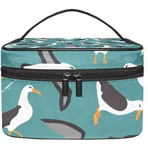 Albatros make-up organizer tas, reismake-up tas organizer case draagbare cosmetische tas voor vrouwen en meisjes toiletartikelen, Meerkleurig, 22.5x15x13.8cm/8.9x5.9x5.4in