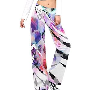 Psychedelische Zebra Pauwstrepen Yoga Broek Voor Vrouwen Casual Broek Lounge Broek Trainingspak met Trekkoord L