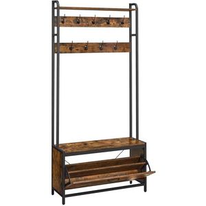 Kledingrek Voor Aan De Muur, 178 Cm, Tot 60 Kg Belastbaar Wandkledingstangen Wandkledingstangen Industriele Buis Kledingstang Voor Slaapkamer Woonkamer Keuken Zwart