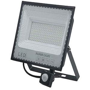 Schijnwerpers voor meerdere gelegenheden 100W LED-schijnwerpers Menselijk Lichaam Sensor Inductieschijnwerpers Spotlicht 50W 30W Verstelbaar Buitenlicht Hoge helderheid & breed verlichtingsbereik (Co