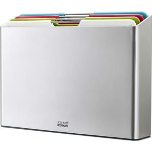 Joseph Joseph 60185 Folio Hakken Bord 4-Stuk Set, Groot, Zilveren