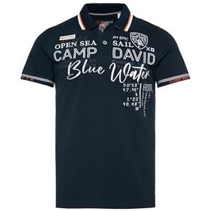 Camp David Poloshirt voor heren, donkerblauw, 3XL