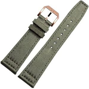 20/21/22mm Outdoor Sport Dikke Nylon Horlogeband Met Roestvrij Staal Gepolijst Pin Sluiting, 20mm, Nylon