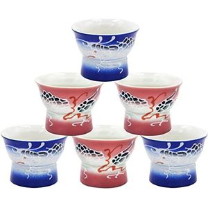 Aziatische Sake mok, erotische afbeelding, keramiek, Japanse sake beker, 6 kopjes, geschikt voor mannen en vrouwen