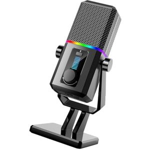 Kalttoy Computer Gaming Mic Desktop Microfoon met LED Licht 14mm Grote Microfoon Hoofd