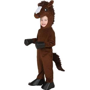 Luxylei Bruine paardenmasker, kostuum voor kinderen, feestpak voor meisjes en jongens, rollenspel, overall, Halloween-dierkostuum voor kinderen