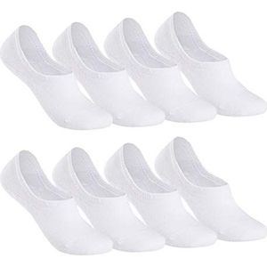Falechay Sneakersokken Voor Dames 8 Paar No Show Sokken Onzichtbare Sokken Herren Korte Silicone Antislip Wit 35-38