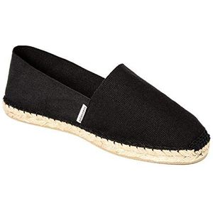weltenmann Formentera – Klassieke Slip-on Espadrilles van Katoen met Schoenenzak, Panther, 44, Handmade in Spain