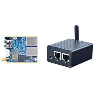 FriendlyElc NanoPi R1 Allwinner H3 Dual Ethernet Port, Wifi & BT, onboard eMMC met USB & seriële poort voor loT 1GB RAM+8GB eMMC
