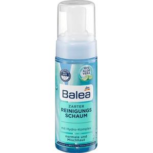 Zacht reinigingsschuim met 10% aloë vera en hydro-complex, voor een grondige en zachte reiniging, voor normale en gemengde huid, 150 ml