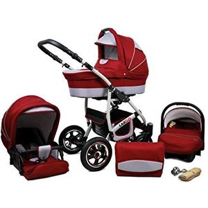 Kinderwagen 3in1 2in1 Set Isofix Buggy Autostoeltje NEW-L-Go by SaintBaby Chilly Silver 2in1 zonder autostoel