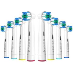 REDTRON Vervanging borstelhoofden voor Oral B (8 tellen), Precisie Reiniging Tandenborstel Vervangingskoppen, Elektrische tandenborstel hoofden compatibel met Pro1000 Pro3000 Pro5000 Pro7000