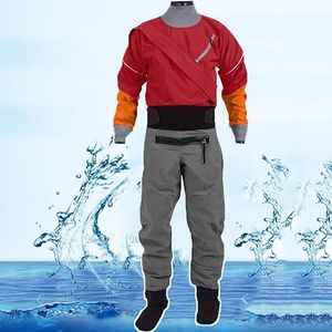 Droogpak Waterdicht En Ademend Heren Kajak Droogpak, Ritssluiting Aan De Voorkant Zeil Kajakuitrusting, Voor Peddelen, Vissen, Varen, Kanoën, Toeren, Zeilen,Red-M