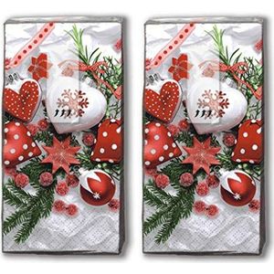 20 zakdoeken (2 x 10) zakdoeken kerstdecoratie/winter/Kerstmis