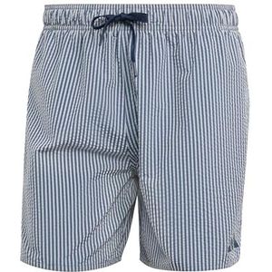 adidas Heren Seersucker gestreepte zwemshorts 5 INCH XS
