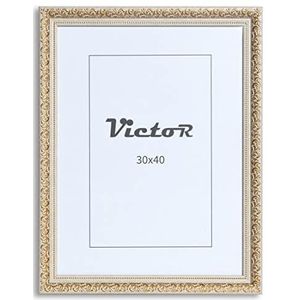 Victor Vintage Fotolijst “Rubens” in 30x40 cm (A3) Goud Beige - Staaf: 30x20mm - Echt Glas - Fotolijst Barok - Antiek - Fotolijst 30x40 Vintage - Fotolijst A3 Goud
