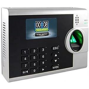 Inklokken in Machine, 3 inch TFT LCD-scherm Kleur Vingerafdruk Tijdregistratie Webserver Cloud Software Machine Vingerafdruk Tijdregistratieapparaat Kantoorponsklok(Color:A)