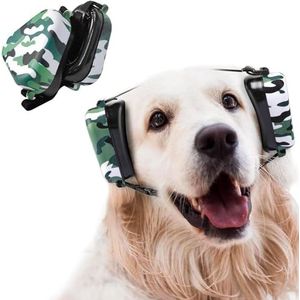 Hondenoorverdedigers voor vuurwerk en geluidsbescherming - ideaal voor middelgrote en grote honden (groen)