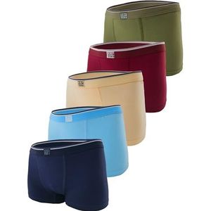 MOR Boxershorts & onderbroeken voor jongens van 2 tot 15 jaar (set van 5) - katoenen kinderondergoed set voor jongens - jongens onderbroek, donkerblauw, 122-128