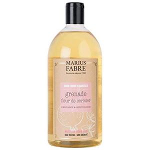Marius Fabre Serie 'Herbier' - vloeibare zeep 'kersenbloesemgranaatappel' (Fleur de Cerisier et Grenade) 1 liter navulfles
