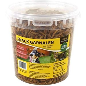 1,2 LTR Gedroogde snack garnalen voor hond en kat