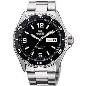 Orient Unisex Volwassenen Analoog Automatisch horloge met roestvrijstalen armband FAA02001B3, zwart, armband