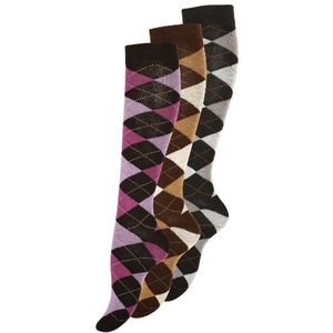 Yenita - Kniekousen - Ruitjes - 3 Paar