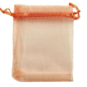 50 stuks doorschijnende transparante chiffon organzazakjes Kerstmis Halloween bruiloft verjaardagsfeestje snoep geschenkdozen sieraden verpakking zakken-50 stuks oranje-10x