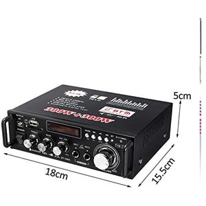 Audioversterker, 80 0W HIFI Bluetooth Power versterker Auto/Home Theater Digitale Power Audio Amplificador for Speaker Treble Bass Control FM USB SD(298A 600W)