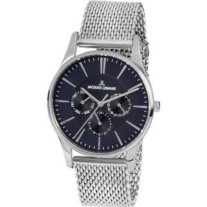 JACQUES LEMANS Uniseks horloges analoog kwarts 32016494, blauw, Eén maat, armband