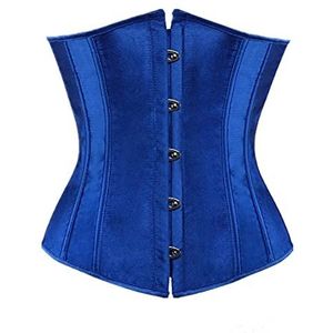 Korsetten voor vrouwen klassieke eenvoud vrouwen sexy underbust korset plus size body shaping taille clip S-6xl-blue_s