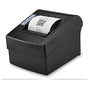 Etiketprinters Ontvangst Bill Printer 3inch 80mm Automatische 300 mm/s POS-tickets Printer USB Serial LAN Parallel Thermische printer (Color : USB serial network)