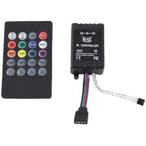 LED-muziekcontroller 20 toetsen IR-afstandsbediening Geluidssensorcontroller voor RGB-stripverlichting