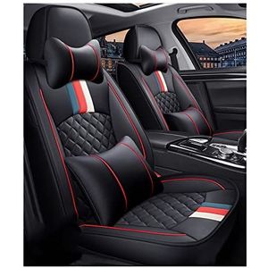 Stoelhoezen Beschermhoezen Voor + Achterbank Auto Seat Cover Voor Nissan Voor Qashqai Voor Juke Voor X-trail Voor Armada Voor Altima Voor Cube Voor Dualis Voor Tiida Voor Bluebird(Zwart rood,A)