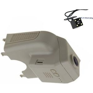 Auto Road Record WiFi DVR Dash Camera Rijvideorecorder Compatibel met Mercedes Benz E MB W213 E300 E350 E400 E43 E63 2016 2017(Front And Back beige)