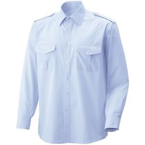 EXNER Pilotenhemd, lange mouwen, met schouderklep, in 4 kleuren, lichtblauw, 41-42