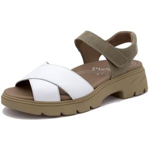 PieSanto - 240858 sandalen, uitneembare binnenzool, wit leer, voor dames, wit 36077, 36 EU