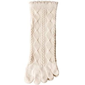 YIJIANUO 3 Pairs Zomer Mesh Toe Sokken Vrouwen Geborduurde Bloemen Vijf Vinger Sokken Katoen Atletische Sokken, 3 paar kaki, Eén maat