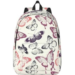 YJxoZH Mooie Zeester Print Canvas Rugzak Voor Vrouwen Reizen Rugzak Voor Mannen College Boekentas Casual Laptop Dagrugzak, Prachtige Vlinder, S